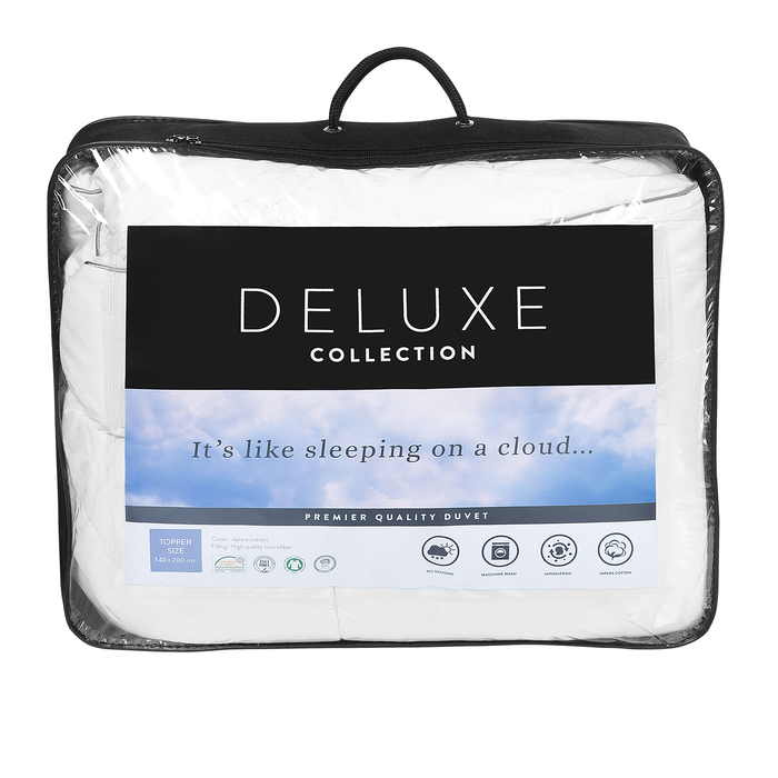 Beliani - MULHACEN - Matrastopper - Wit 140 x 200 cm - Japara katoen