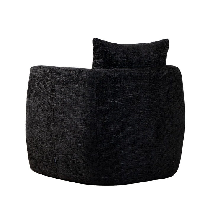 Bronx71 Fauteuil Ruby chenille stof zwart