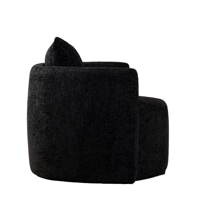 Bronx71 Fauteuil Ruby chenille stof zwart