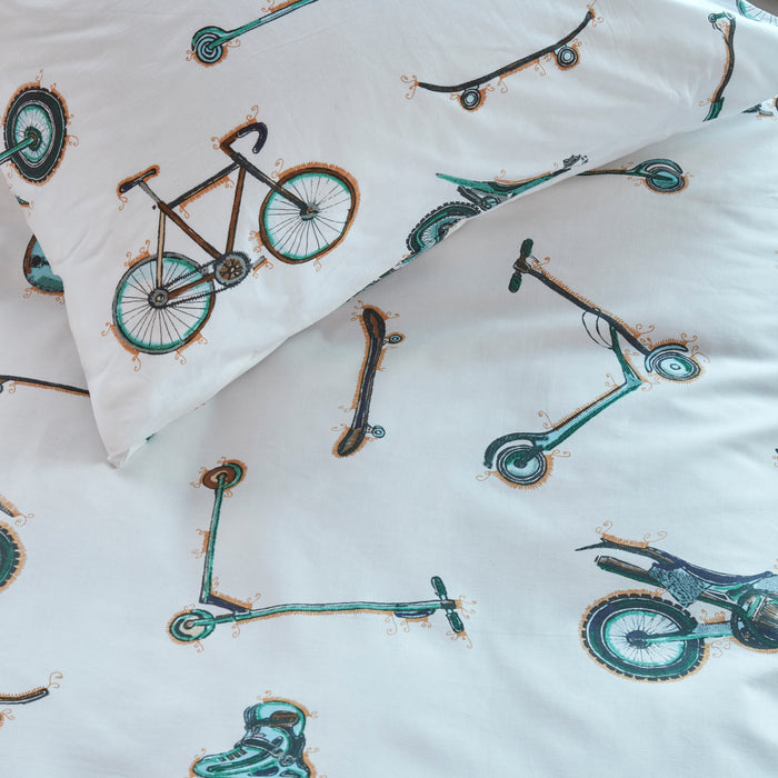 Beddinghouse Kids Wheelers Dekbedovertrek 100 x 135 cm - Grijs