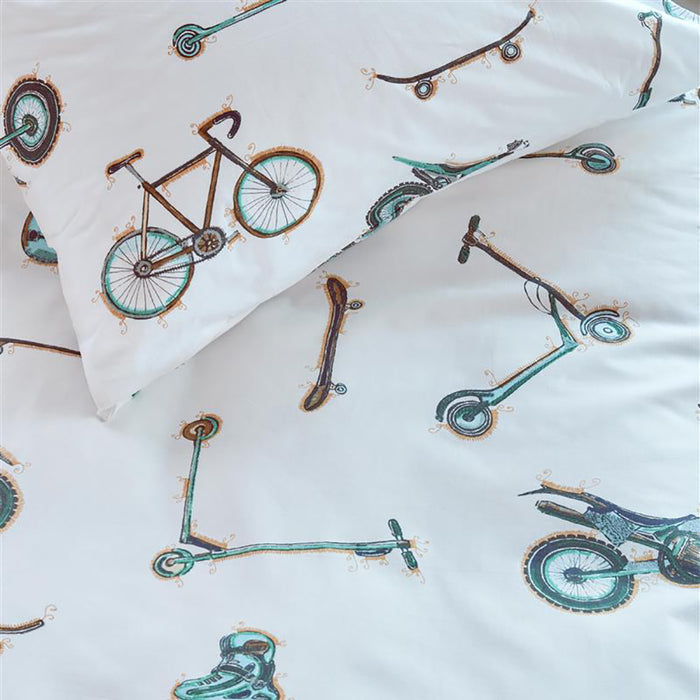 Beddinghouse Kids Wheelers Dekbedovertrek 120 x 150 cm - Grijs