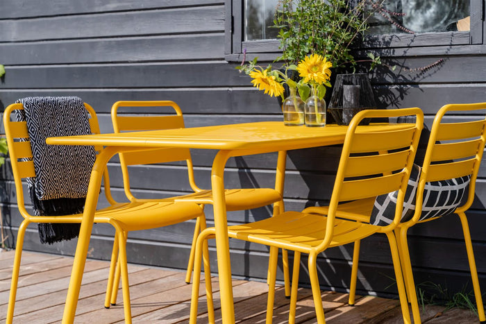 Metalen tuinset Max okergeel 150 cm