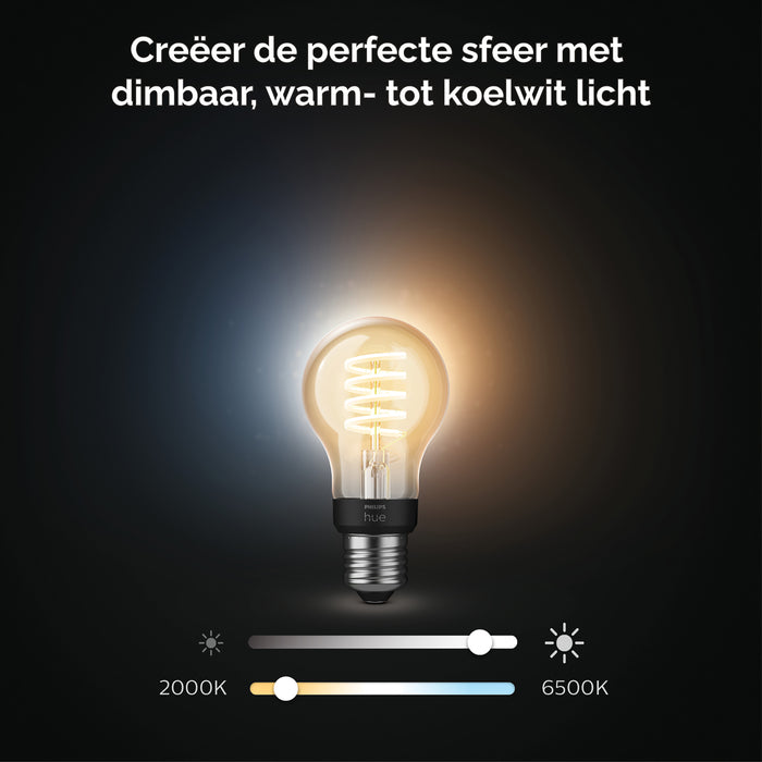 Philips Hue Filament Standaardlamp - E27 - Ø 6 cm