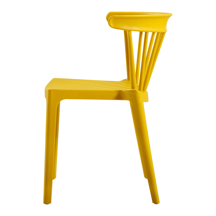 Woood Bliss Spijlenstoel - Okergeel