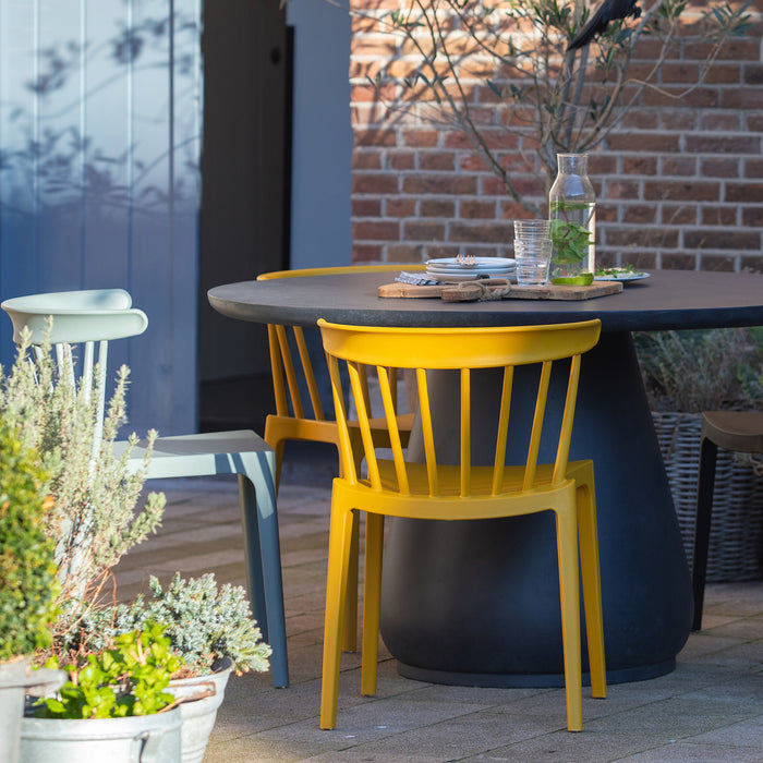 Woood Bliss Spijlenstoel - Okergeel