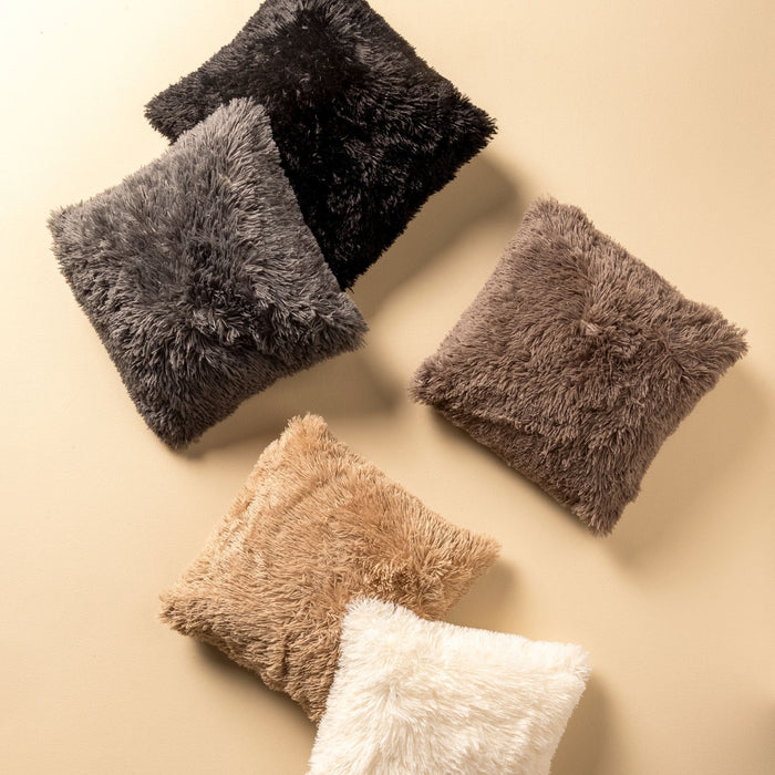 Dutch Decor sierkussen FLUFFY - 45x45 cm Pumice Stone