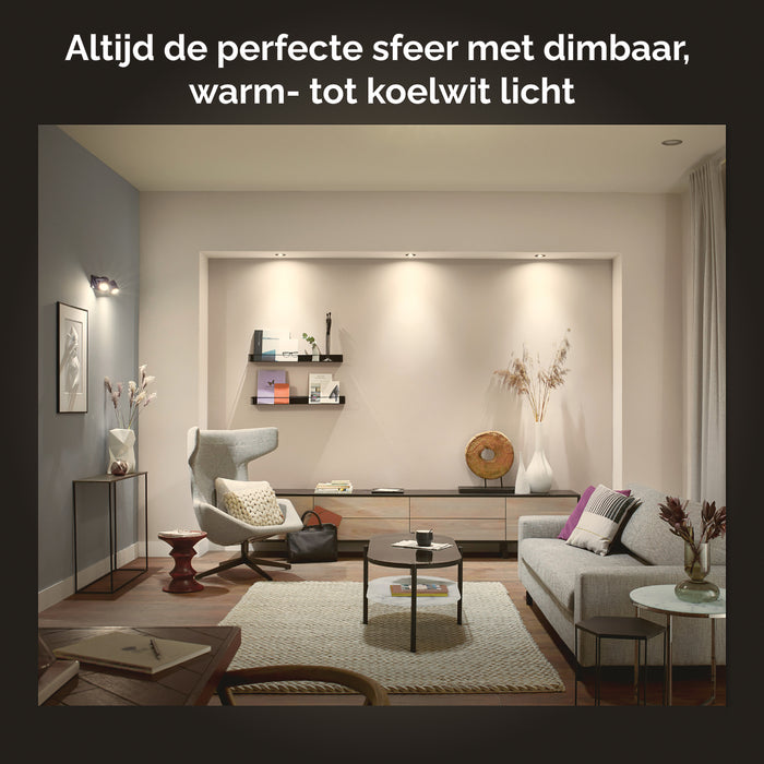 Philips Hue White Ambiance Milliskin Inbouwspot - GU10 - 3-pack