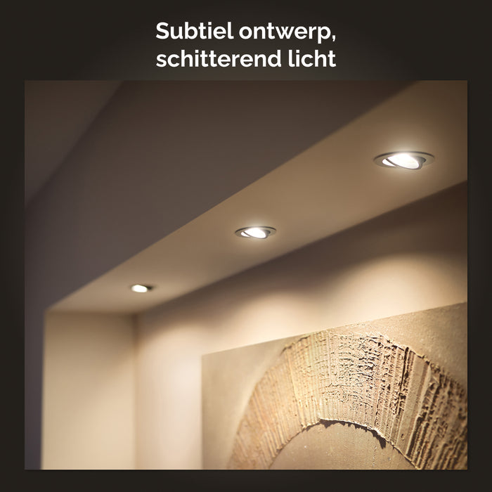 Philips Hue White Ambiance Milliskin Inbouwspot - GU10 - 3-pack
