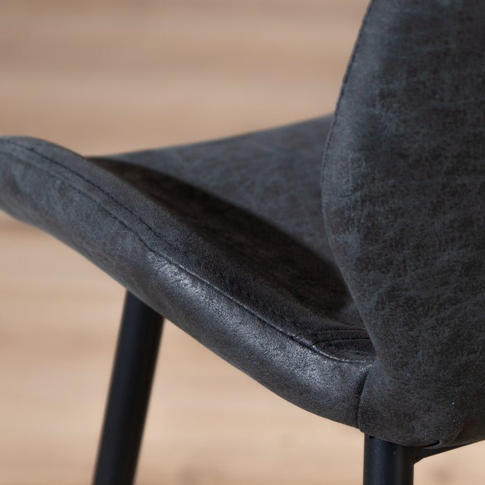 Bronx71 Industriële barkruk Barrel zwart|antraciet eco-leer 69 cm