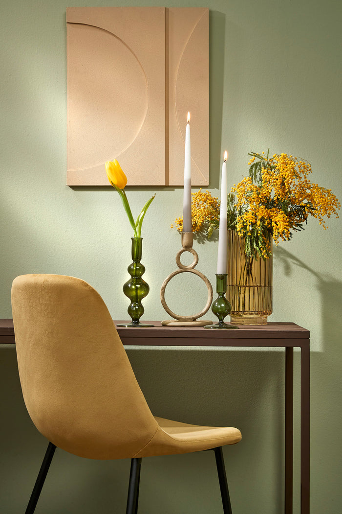 Mica Decorations Trent Kandelaar - H13,5 x Ø9,5 cm - Donkergroen