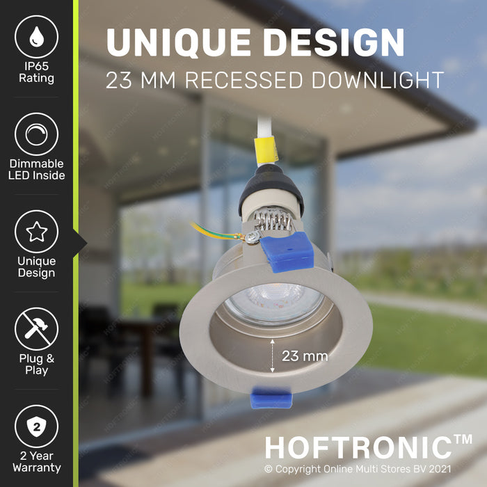 HOFTRONIC 6x Mari - LED Inbouwspots Badkamer IP65 Zilver