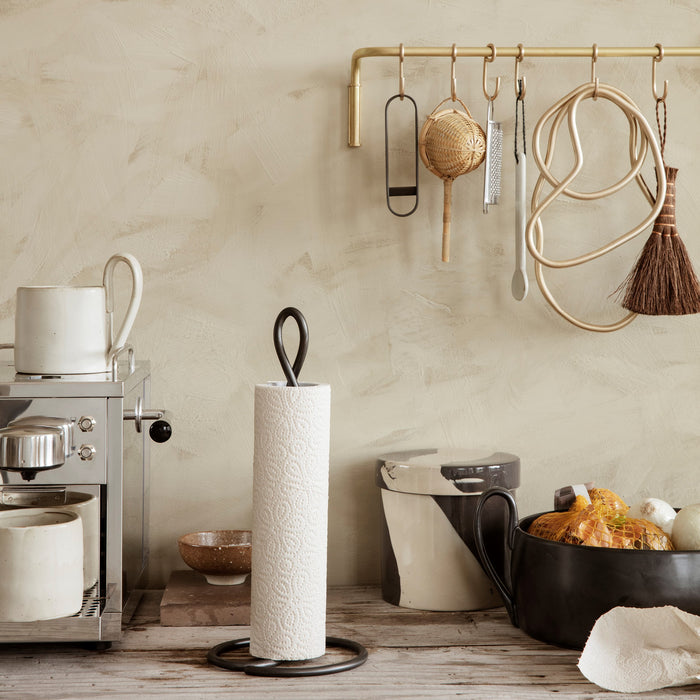 Ferm Living Curvature Keukenrolhouder - Black Brass