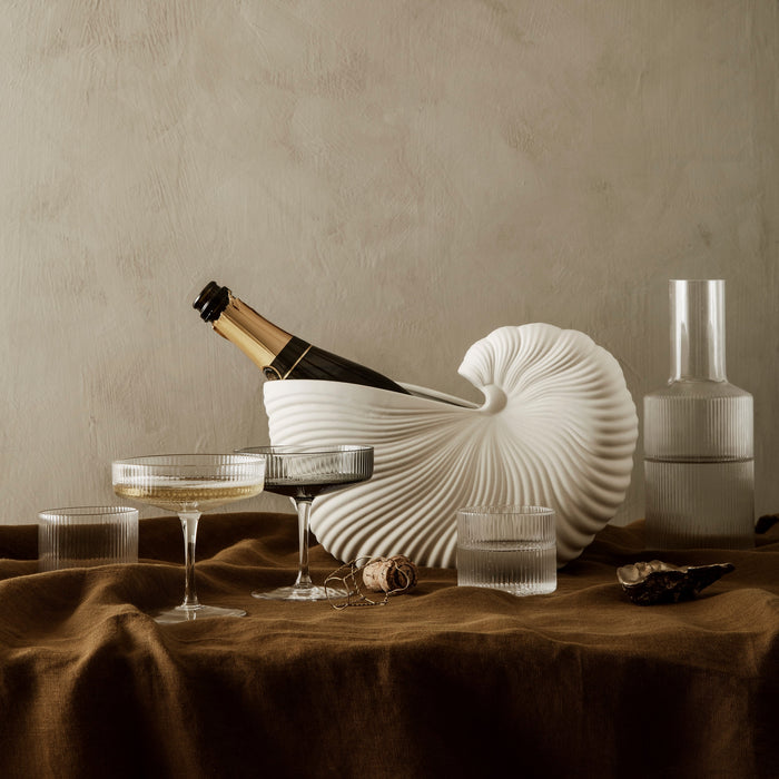 Ferm Living Ripple Waterglazen 4 st. - 200 ml - Clear