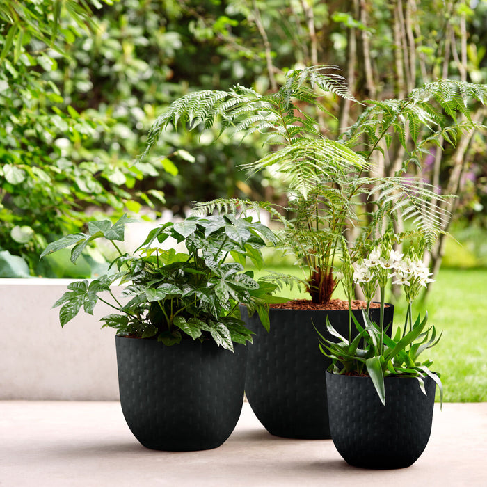 Elho Fuente Grains Bloempot 47 cm - Zwart