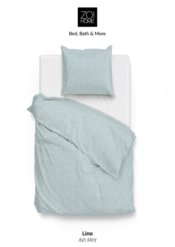 Zo Home Dekbedovertrek Katoen Lino Linnen Look mint green