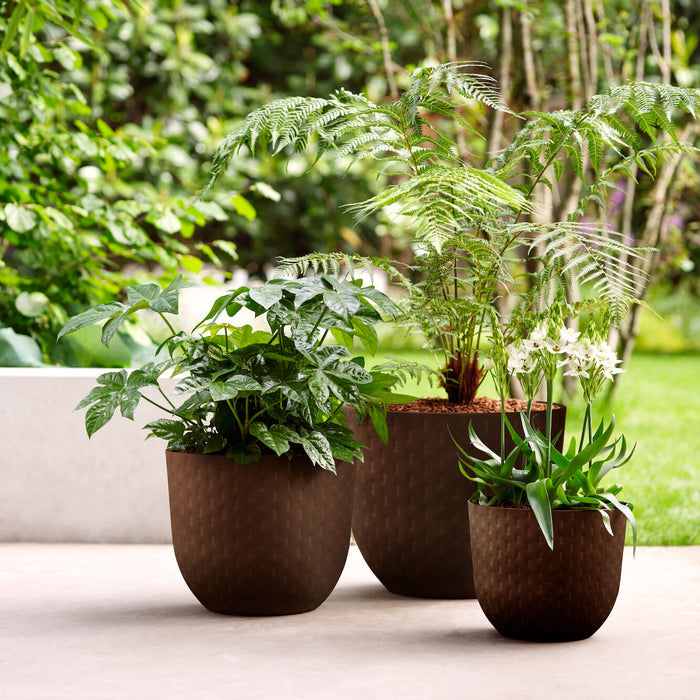 Elho Fuente Grains Bloempot 47 cm - Bruin