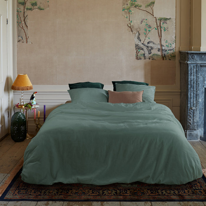 At Home by Beddinghouse Easy Dekbedovertrek 140 x 200/220 cm - Groen