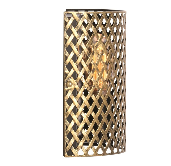 Freelight Freelight Cestino Wandlamp Zwart - Goud 22 B x 25 H