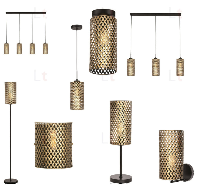 Freelight Freelight Cestino Wandlamp Zwart - Goud 22 B x 25 H