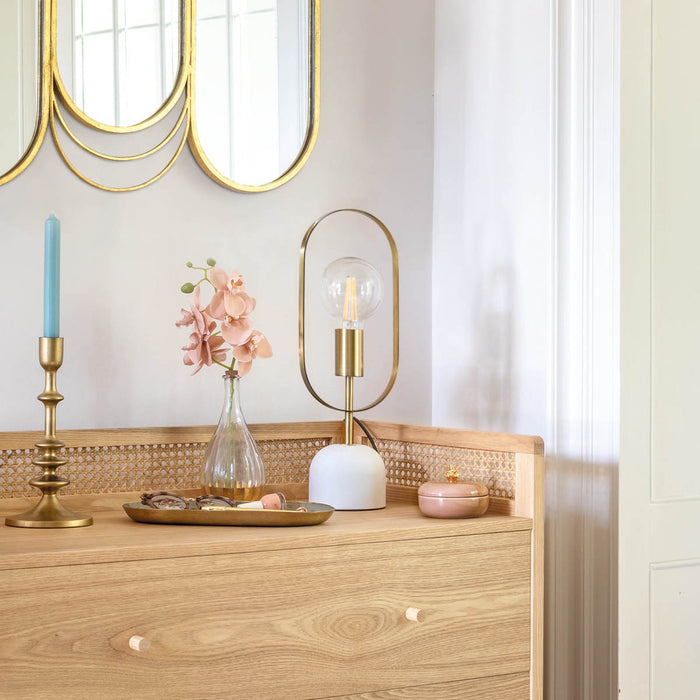 CASA DI ELTURO Design Tafellamp Marble Glam Goud (Excl. lamp)