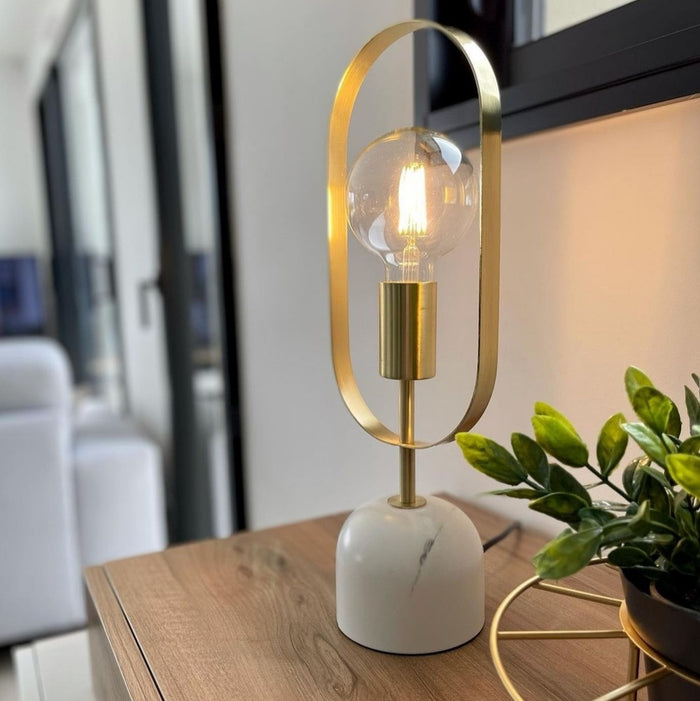 CASA DI ELTURO Design Tafellamp Marble Glam Goud (Excl. lamp)