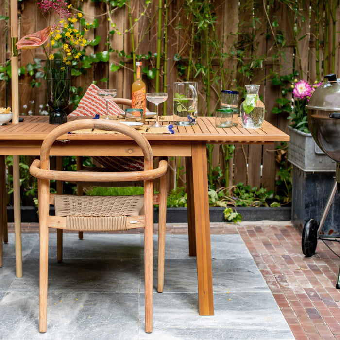 Beliani-CESANA -Tuintafel-Lichte houtkleur-100 x 180|240 cm-Acaciahout