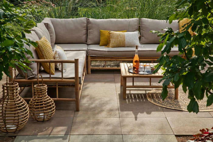 WOOOD Bamboo Hoek Loungeset Loungebank + Koffietafel Inclusief