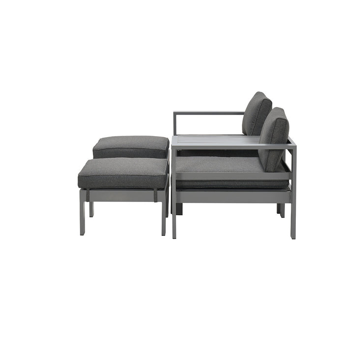 Garden Impressions Riga balkon loungeset 5-delig - grijs