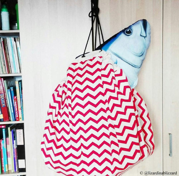 Play & Go Zig zag red toy storage bag