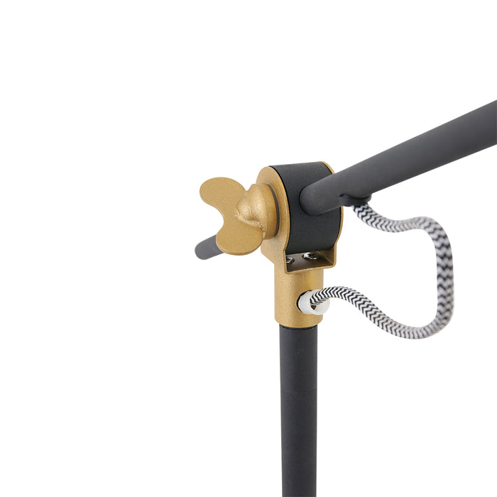 Mexlite - tafellamp - Nove - zwart - metaal - Ø 18cm - E27 - 1321ZW