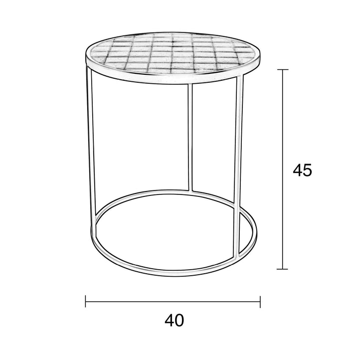 Zuiver Glazed Bijzettafel