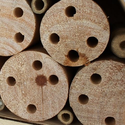 Orange85 Insectenhotel Metalen dak Bijenhotel Hout Bruin Metaal