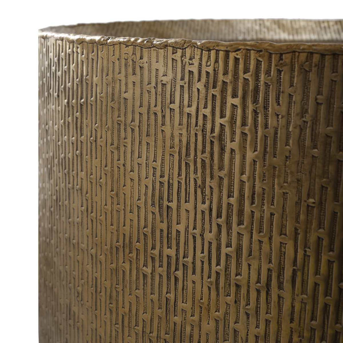 PTMD Mave Ronde Bijzettafel - H40 x Ø80 cm - Aluminium - Goud