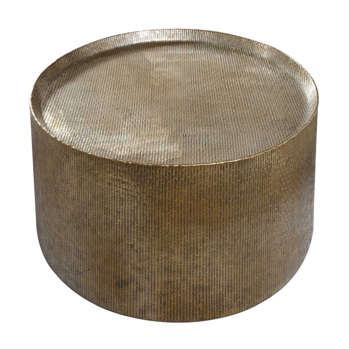 PTMD Mave Ronde Bijzettafel - H40 x Ø80 cm - Aluminium - Goud