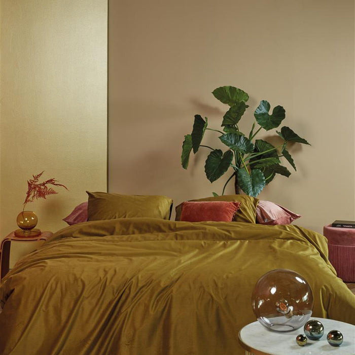 At Home by Beddinghouse Cosy Corduroy Dekbedovertrek 240 x 220 cm - Okergeel