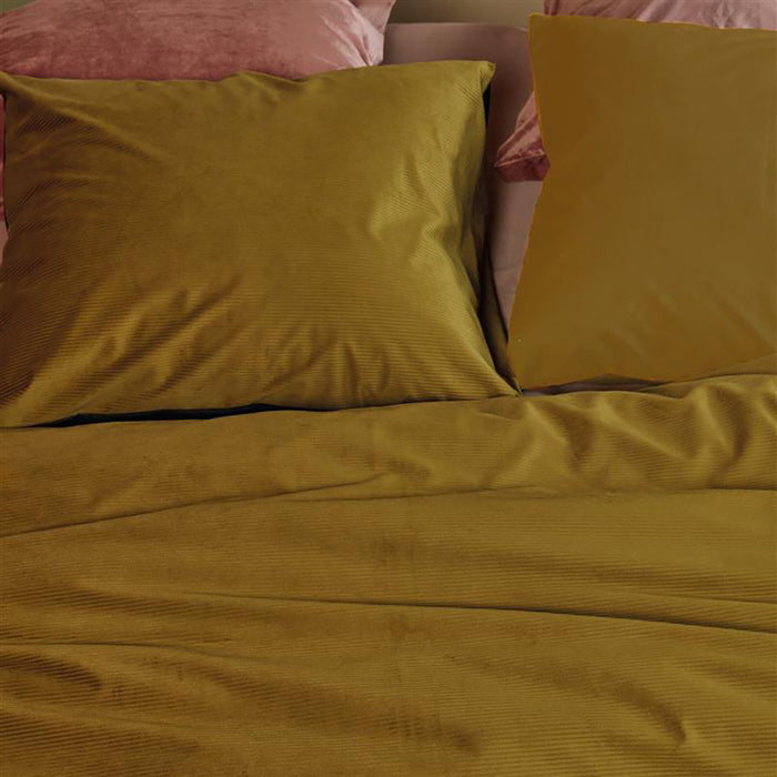 At Home by Beddinghouse Cosy Corduroy Dekbedovertrek 240 x 220 cm - Okergeel