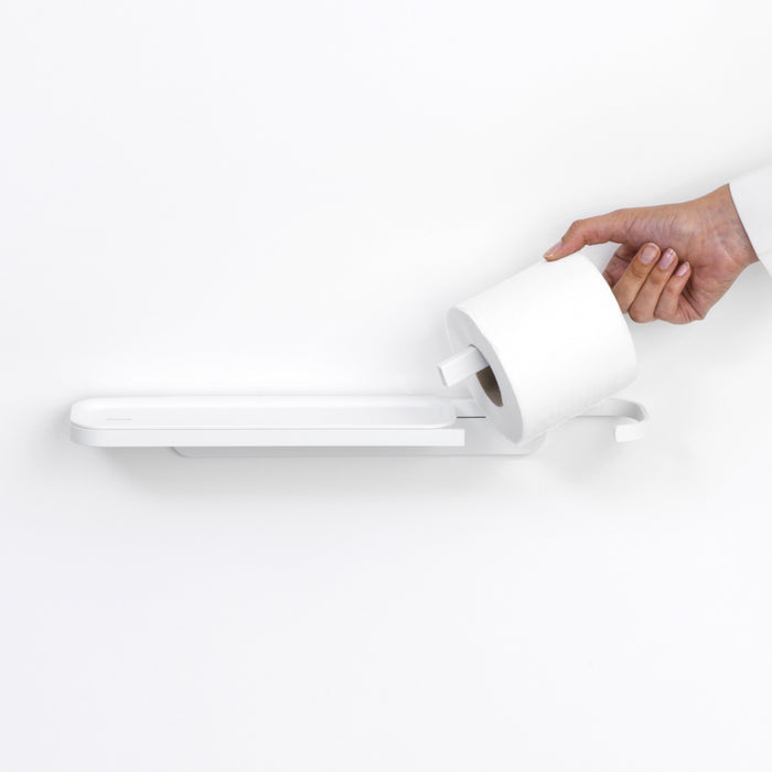 Brabantia MindSet Toiletrolhouder met Plank - Mineral Fresh White