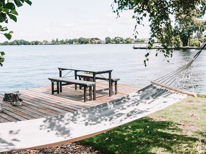 Inklapbare picknickset Riga 200 cm blackwash