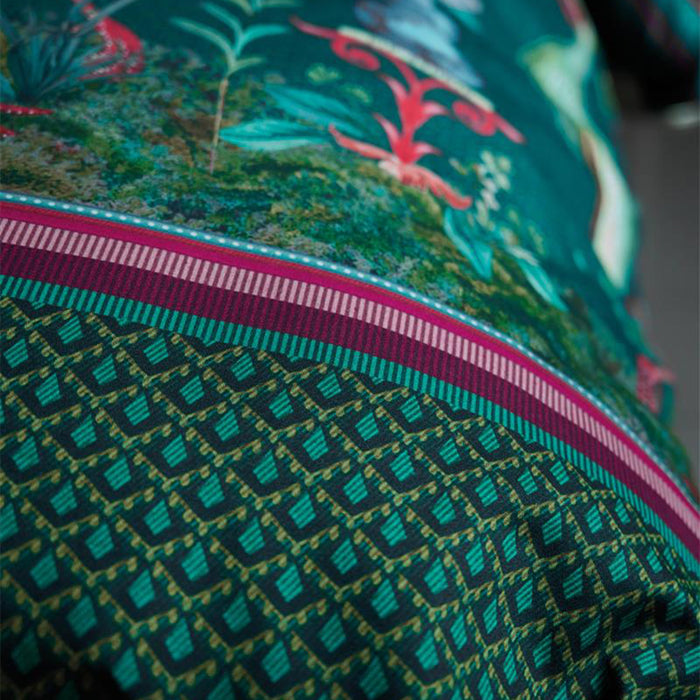 Pip Studio Birds in a Row Dekbedovertrek 200 x 220 cm - Groen