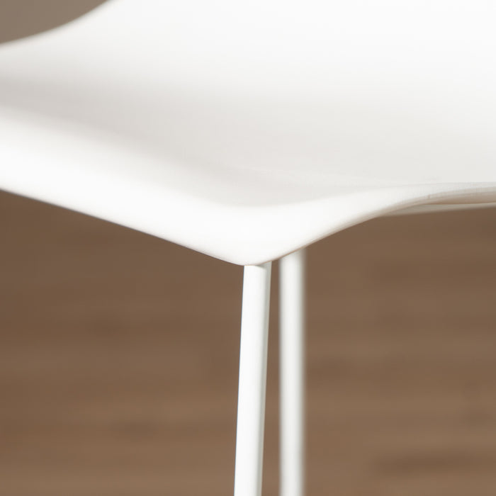 Livin24 Barkruk Ellen wit Scandinavisch design 76 cm