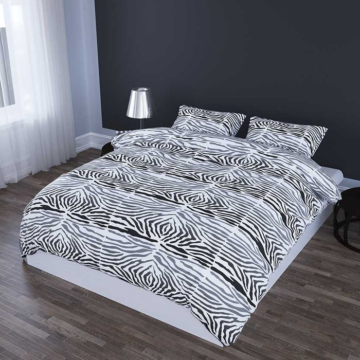Satin d'Or dekbedovertrek Zebra Zwart Wit-140x200|220
