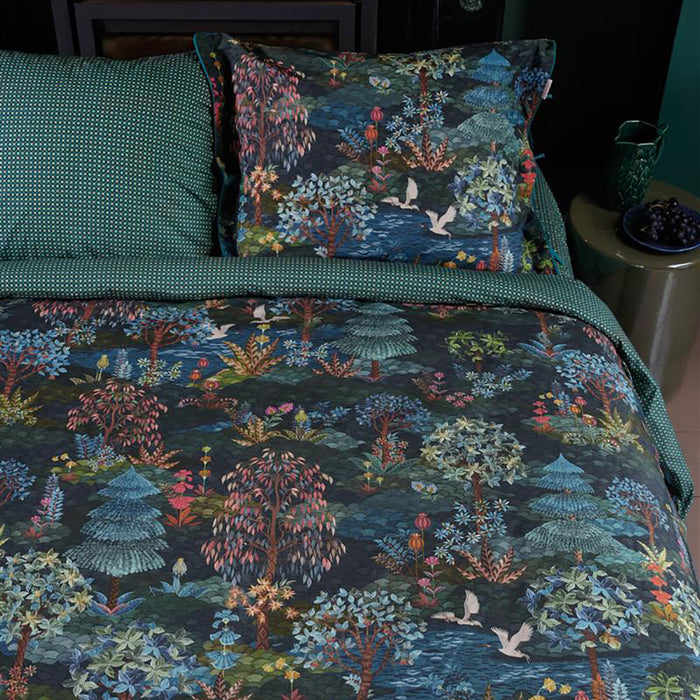Pip Studio Garden Dekbedovertrek 140 x 220 cm - Donkerblauw