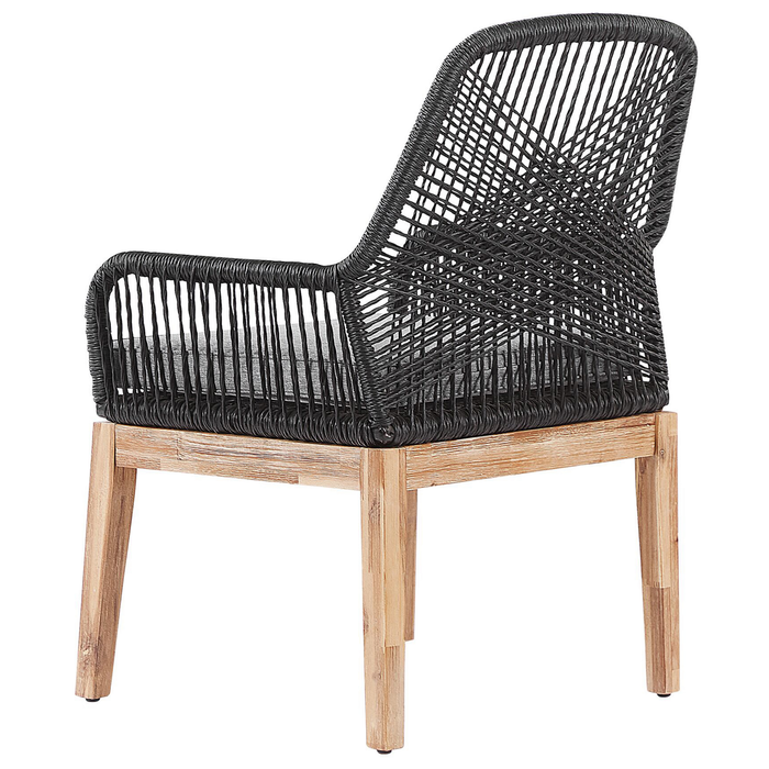 Beliani - OLBIA - Tuinstoel set van 4 - Zwart - Polypropyleen