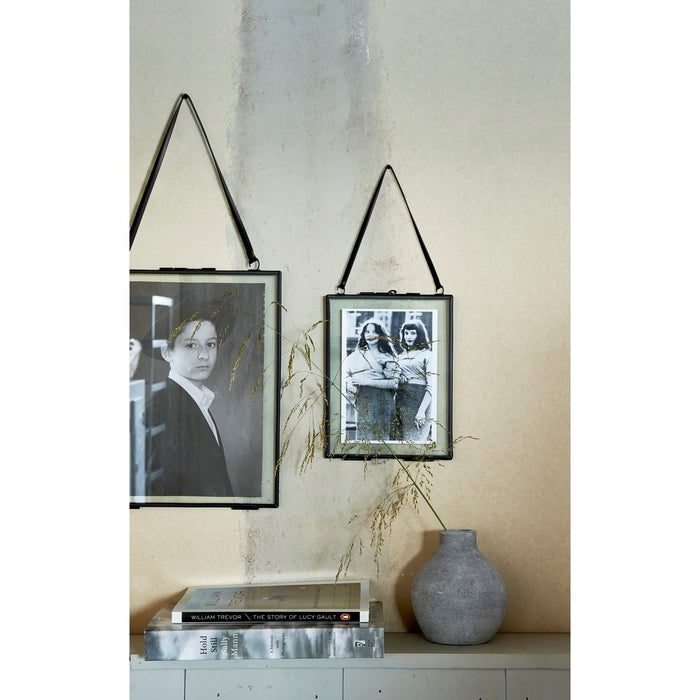 vtwonen Fotolijst Zwart/Metaal Incl. Slot en Leren Koord - 20 x 26 cm