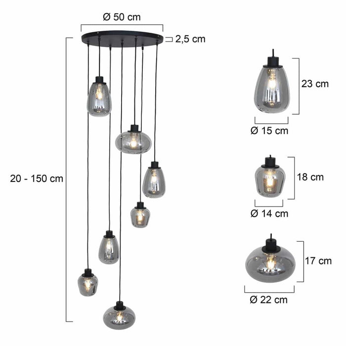 Steinhauer hanglamp zwart