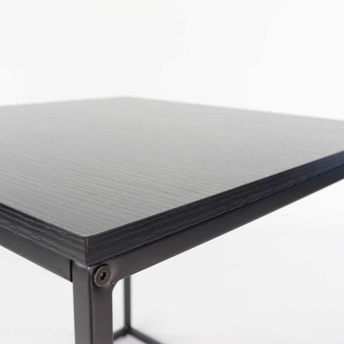 Artichok Karen Vierkante Houten Bijzettafel - Zwart