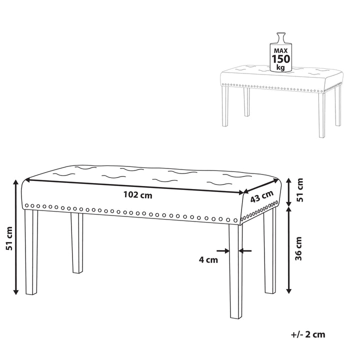 Beliani - YORKTON - Hocker - Groen - Fluweel