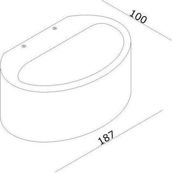 Artdelight Wandlamp Sharp Led Zwart IP54