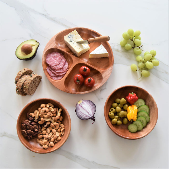Khaya houten kommetje - tapasschaaltje Ø 16 cm