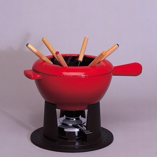 Le Creuset Fondueset met gietijzeren greep